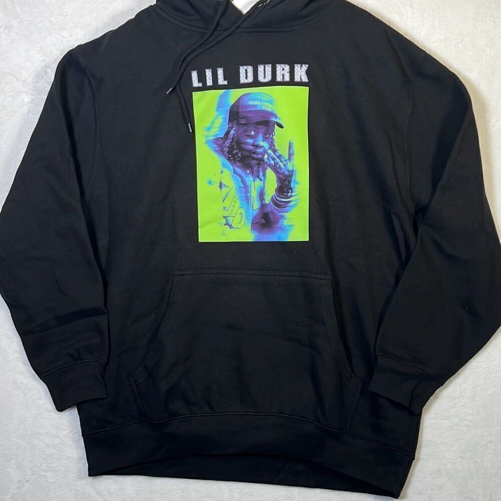 Lil Durk Infrared Graphic Rapper merch Hoodie- New with tags- Men‎ Large